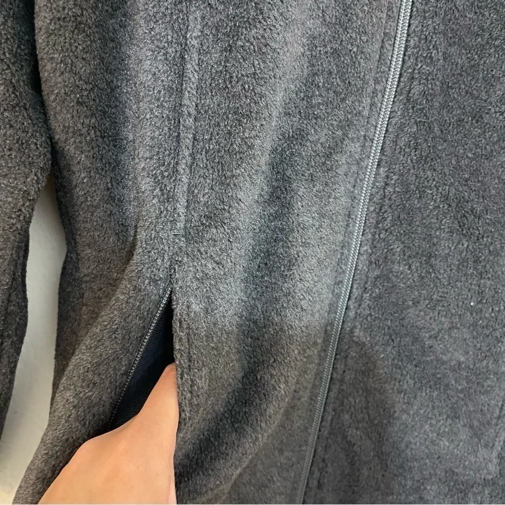 Columbia Full Zip Fleece Jacket Kid Size Medium Gray Pockets Lightweight